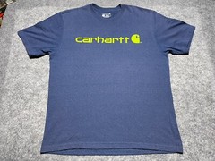 Carhartt Blue Green Type Spellout Work Wear Seattle Pro Team PNW Shirt L Loose