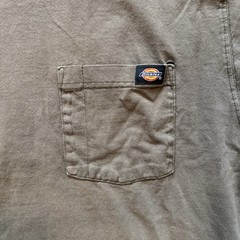 Dickies Shirt Mens L Brown Pocket Workwear Tee Short Sleeve Heavyweight Casual