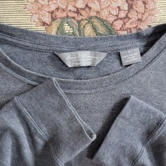 Daniel Cremieux T-Shirt Mens Large Gray Long Sleeve 100% Pima Cotton Crewneck