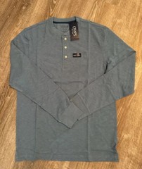 Chaps Henley Shirt Mens Long Sleeve Regular Fit Soft Feel T-Shirt 2X