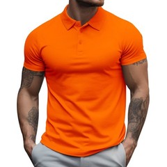 Men’s Casual Solid Polo Shirt Lightweight Quick-Dry Short-Sleeve Shirt Everyday