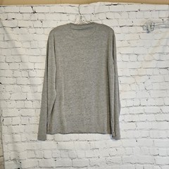 NWT Jachs New York Mens T-Shirt Long Sleeve Henley Neck Charcoal Gray Size MED