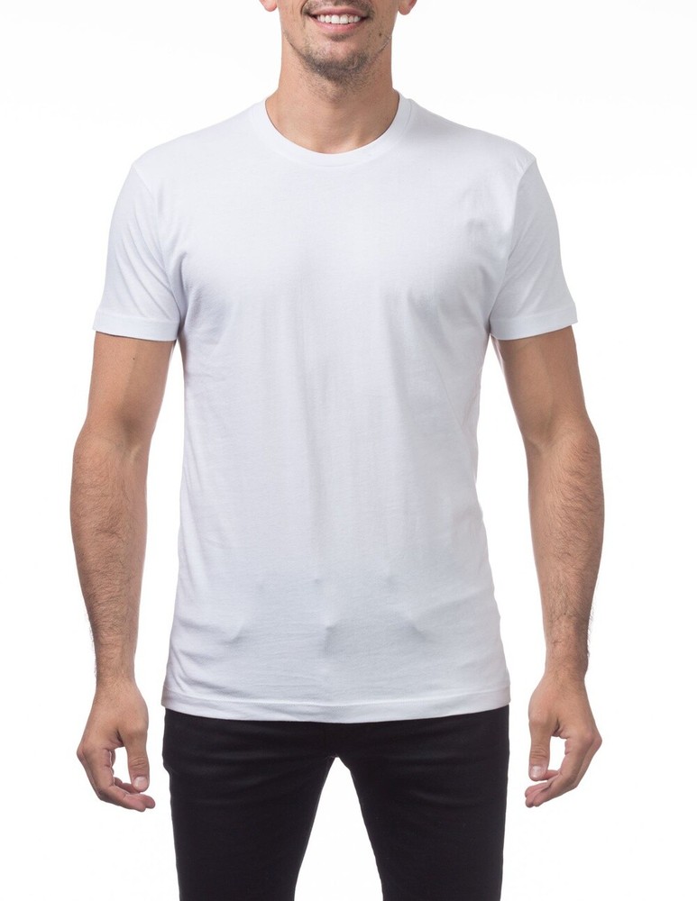 PRO CLUB MENS LIGHTWEIGHT T SHIRTS 4 X-Large BLK WHITE