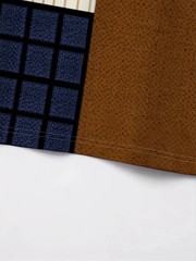 Men’s summer best-selling simple check-patterned printed short-sleeved POLO shir