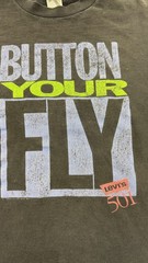 Vintage Levi’s Button Your Fly Shirt Mens Medium Black 501 Single Stitch 90s