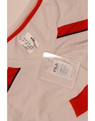 Fila Mens T-Shirt Top Medium White Colourblock Polyamide AP16