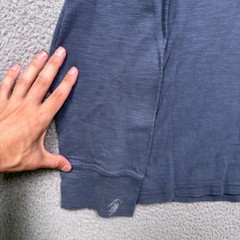 Faherty Henley Shirt Mens XL Blue Long Sleeve Outdoor Preppy Beach Cotton