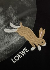 AUTHENTIC LOEWE x SUNA FUJITA EMBROIDERED BUNNIES, MOON PRINT T-SHIRT MEDIUM NWT