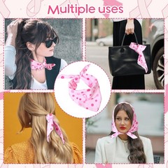 12 PCS Breast Cancer Awareness Bandana Pink Ribbon Scarf Women Charity Events
