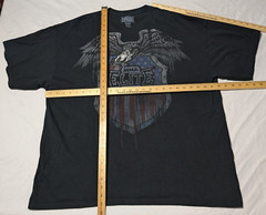 VTG Y2K MMA ELITE USA EAGLE SHIELD Men 2XL Black Cotton Graphic Print T-Shirt