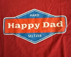 Hard Seltzer Happy Dad Full Send Graphic T-Shirt Men’s Large Red Nelk Boys