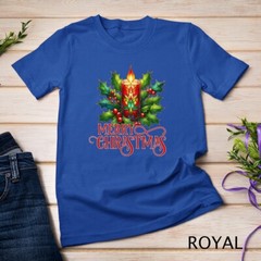 Beautiful and Festive Holiday Candle Graphic Funny Christmas Unisex T-shirt