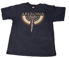 Vintage Arizona Beaded Aztec Print T-shirt 1990s Size Large Made in USA