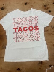 Mad Engine Men’s Retro Tacos Red Graphic Tee