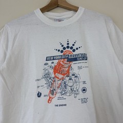 Vintage New York City Marathon Engine Running 2000 White Tee Shirt – Medium