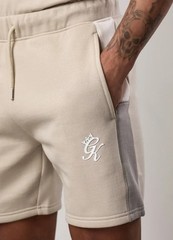Gym King Contrast Panel Shorts – Taupe/Light Stone/White