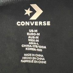 Converse Men’s T-Shirt Black Graphic Black Crew Neck Short Sleeve Tee Medium NWT