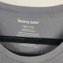NEW Tommy John Men’s Quiet Shade 2XL Second Skin Sleep Tee With Pocket