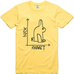 Funny Rabbit Duck Shirt, Novelty Graphic Cotton Tee