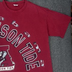 VTG Starter University of Alabama Shirt Mens Red Crimson Tide AOP Made in USA