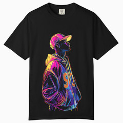 Mens Neon Hip Hop Urban T-Shirt, Comfort Colors T Shirt, Unisex Streetwear Tee