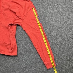 Carhartt Shirt Mens Medium Red Long Sleeve Logo Graphic Loose Fit K231 TK0231-M