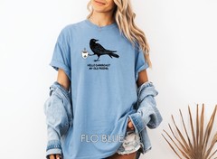 Crow Shirt, Coffee Lover T-shirt, Comfort Colors Shirt, Unisex Garment-Dyed Tee