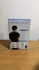 32 Degrees Cool Men’s T-Shirt 3 Pack Quick Dry Stretch Crew Neck Black Size Med