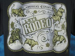 vintage 80s COWBOY RODEO PAPER THIN T-Shirt LARGE single stitch horse NOS