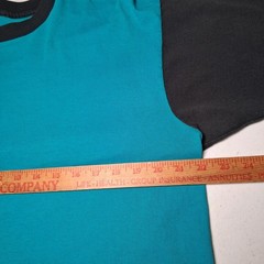 Vintage 1990s Colorblock T Shirt L Blue Black Single Stitch Grunge Skate READ
