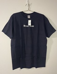 NWT Brass Bum by Last Resort Music Design Unisex TShirt Navy Blue Large New
