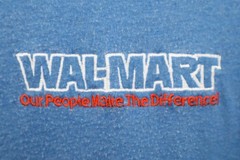 Vintage 1980s Wal‑Mart Employee T-Shirt USA Made L Embroidered Logo