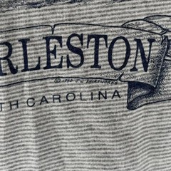 Vintage Cal Cru Charleston South Carolina Striped T-Shirt Large