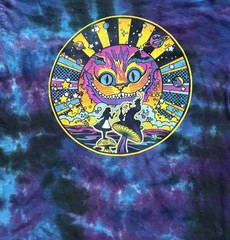 Liquid Blue Shirt Alice in Wonderland Men’s Blue XL Cheshire Cat Tie Dye
