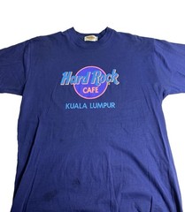 Vintage Hard Rock Café Kuala Lumpur Malaysia T-Shirt Tee Purple Large KC