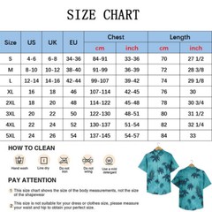Hawaiian Shirts Men Aloha Summer Casual Beach Button-Down Cruise Holiday Party