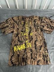 Travis Scott Cactus Jack Jordan“Highest” Brown Camo T-Shirt Mens Sz L Streetwear
