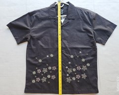 Forever 21 Men’s Apparel Black Woven Top Polo Shirt – Size: Medium