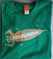 Nickelodeon Rocket Logo T-Shirt Men’s XL NEW Green 100% Cotton Retro 90s Tee