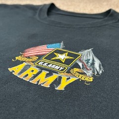 US ARMY Mens Black American Flag Graphic T-Shirt 2XL US Army Licensed Logo
