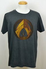 DC Comics Aquaman Logo T-shirt Comic Book Superhero Graphic Tee Gray NWT