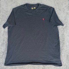 Polo Ralph Lauren Mens 2XLT Black Crewneck T-Shirt Red Pony Logo Short Sleeve