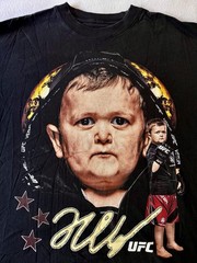 UFC Hasbulla T Shirt L Black PacSun MMA Big Face Rap Hip Hop Comedy Dana Whit