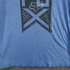 Fox Racing Men’s Slim Fit T-Shirt Blue XL Short Sleeve Crew Neck Straight Hem