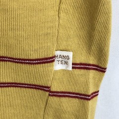 Used 70’S-80’S HANG TEN striped pattern multi-stripe mock neck surf skate t-…