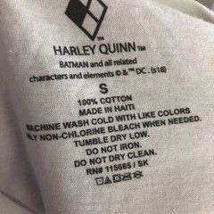DC Comics Harley Quinn Mad Love White Tee Size Small