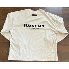 Fear of God Essentials | Mens Long Sleeve Shirt | Light Oatmeal | Size XXL