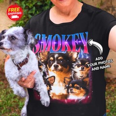 Custom Pet Portrait Personalized Comfort Tee Dog Cat Memorial Gift Shirt
