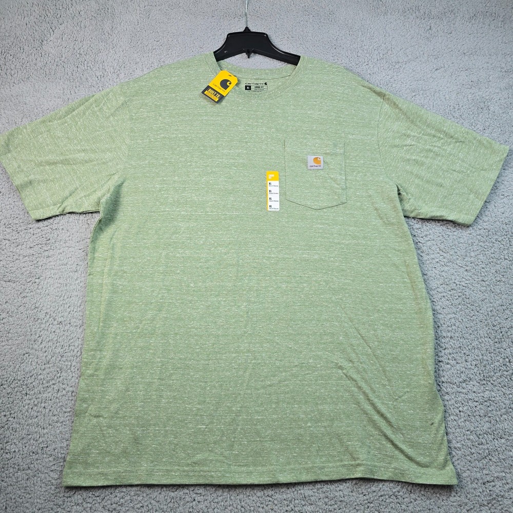 CARHARTT Shirt Men Extra Large XL GREEN Loose Fit Work Heavyweight Pocket NWT