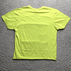 Vintage Akademiks Shirt Mens Large Hi-Vis Yellow Puff Print Palm World Tour Y2K